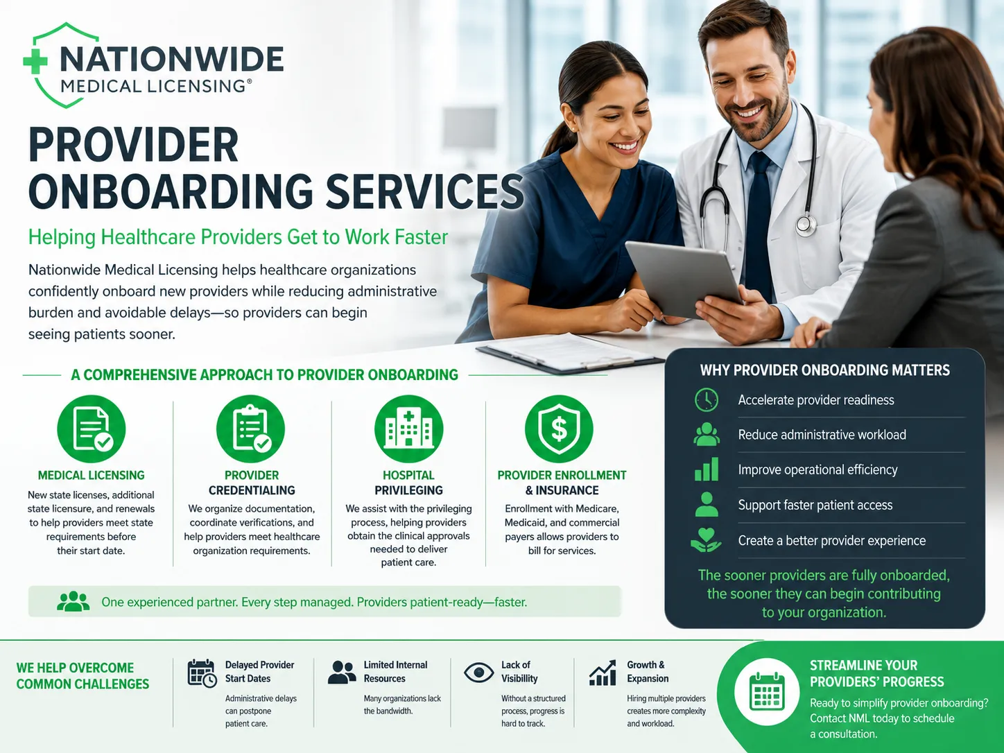 medical provider onboarding services